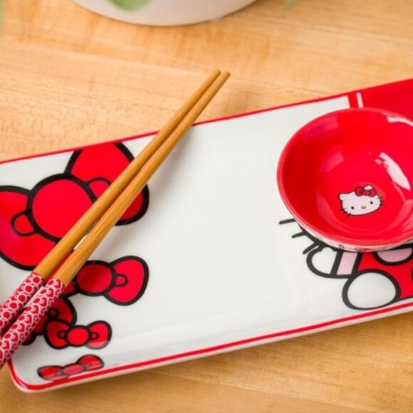 SANRIO HELLO KITTY CERAMIC SUSHI PLATE SET-Variety - Picture 3 of 8